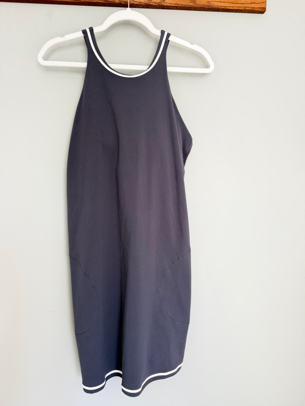 Vuori Navy Mini Dress with White Trim